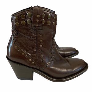 Vintage-Stetson- Buffalo Calf Leather Cowboy Boot